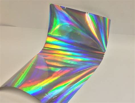 SILVER Oil Slick Rainbow Holographic Vinyl 12 Inch X 10 Feet - Etsy