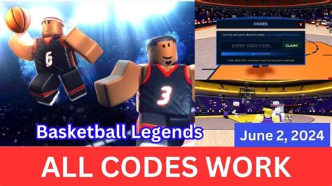 *All CODES WORK* Basketball Legends ROBLOX, June 2, 2024 - YouTube