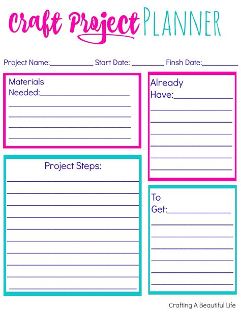 Printable Project Planner Template - Printable Calendars AT A GLANCE