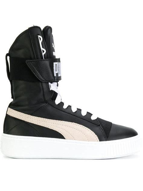 PUMA Lace-up Hi-top Sneakers in Black for Men | Lyst