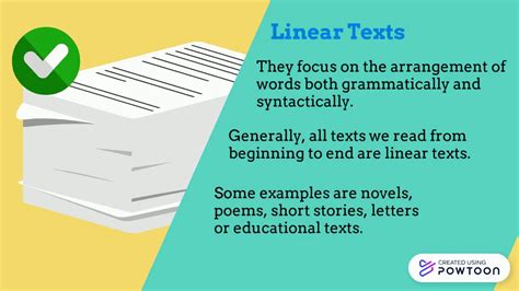 Linear And Non Linear Text Worksheets