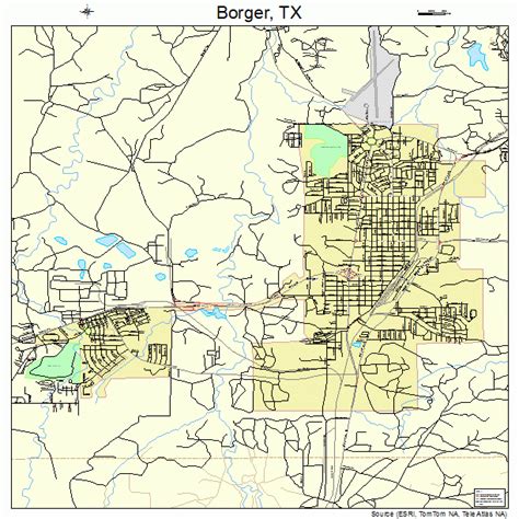 Borger Texas Street Map 4809556