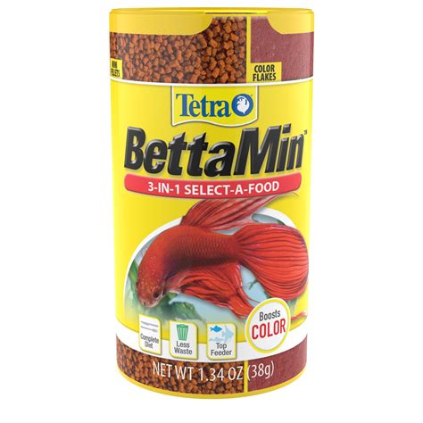 Tetra BettaMin Select-A-Food Flakes, Betta Fish Food, 1.34 oz - Walmart.com