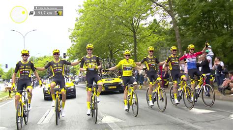 Tour de France 2023: Jumbo-Visma line road to celebrate Jonas ...