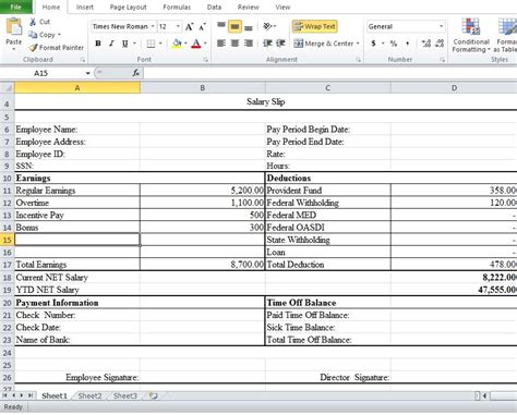 Salary Breakdown Excel Template | Excel templates, Salary, Templates