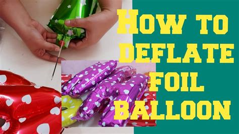 Easy way to deflate foil balloon using ballpen | how to deflate foil ...