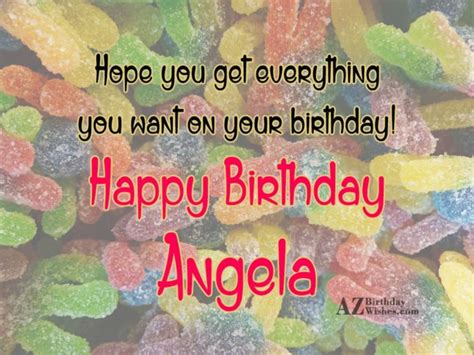 Happy Birthday Angela - AZBirthdayWishes.com