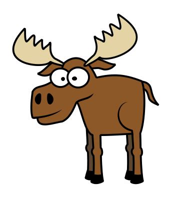 cartoon moose - Clip Art Library