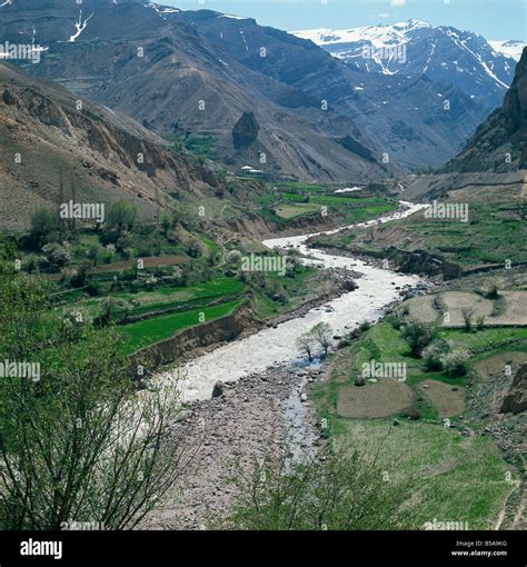 Descent to Caspian from the Elburz Mountains Iran Middle East Stock ...