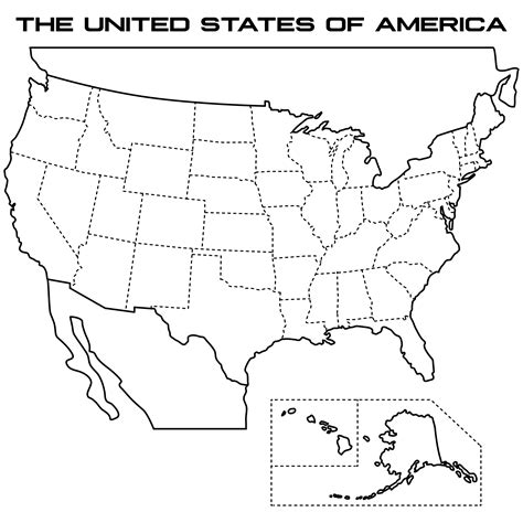 6 Best Images of Printable 50 States Blank Map - 50 States Map Blank Fill, USA Blank Map United ...