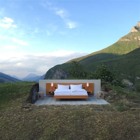 Null Stern's hotel with no walls allows panoramic views of the Swiss ...