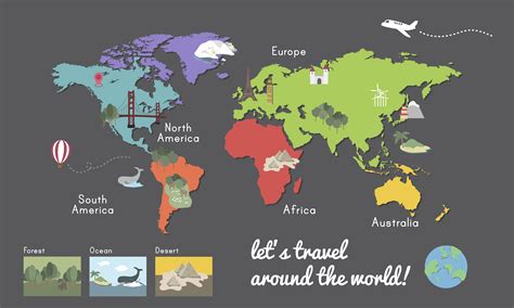 Illustration of world map isolated - Download Free Vectors, Clipart Graphics & Vector Art