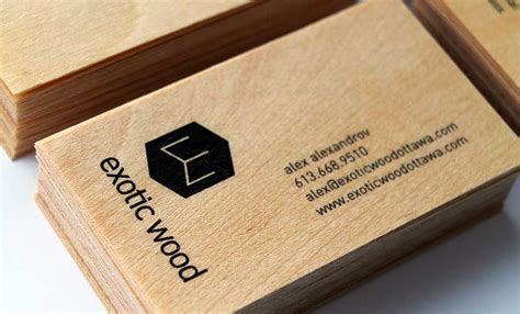 Wooden Business Cards for Exotic Wood Ottawa • idApostle