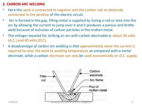 2. CARBON ARC WELDING • Here the work is connected to negative and the carbon… | Welding ...