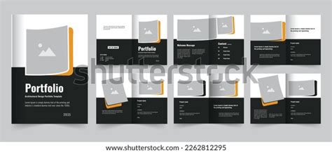 Architectural Construction Portfolio Design Template Stock Vector ...