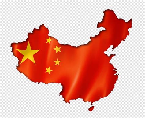 Premium PSD | Chinese flag map