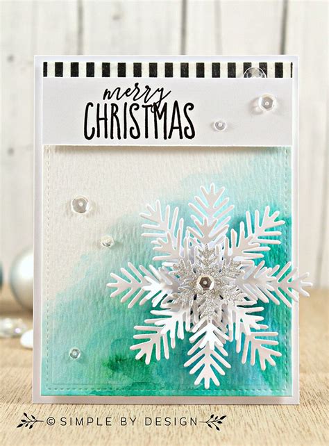 Pin on christmas holiday cards | Christmas snowflakes card, Watercolor christmas cards ...