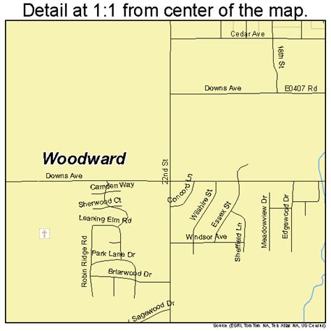 Woodward Oklahoma Street Map 4082150