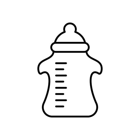 Outline vector baby bottle icon isolated on white background. esp 16096199 Vector Art at Vecteezy