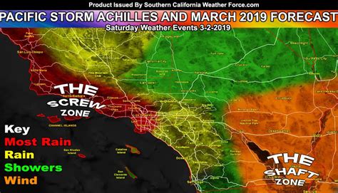 Detailed: March 2019 Weather Forecast Pattern For Southern - Southern California Weather Map ...