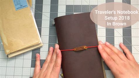 Traveler's Notebook Setup In Brown Standard - YouTube