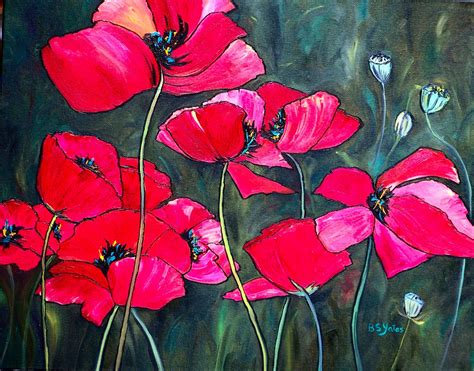 BSYates Art, a sometimes, daily painting journal: "Red Poppies", oil ...