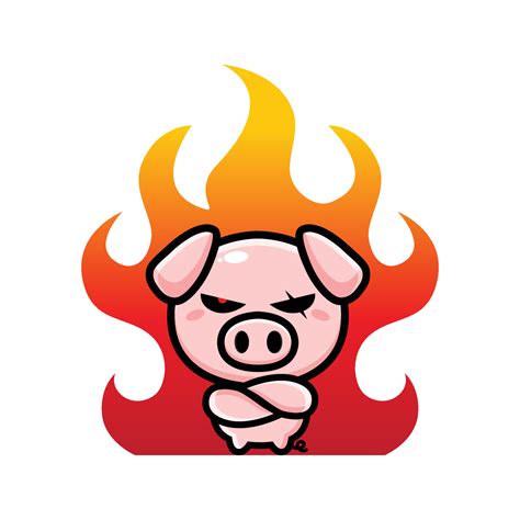 cartoon angry pig character design 3809269 Vector Art at Vecteezy