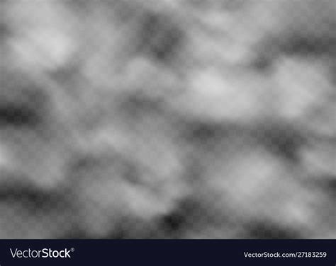 Realistic grey smoke texture on dark transparent Vector Image