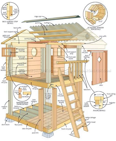 Backyard Playhouse Plans • WoodArchivist