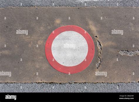 Do not enter sign painted on a road. No Entry For Vehicular Traffic ...