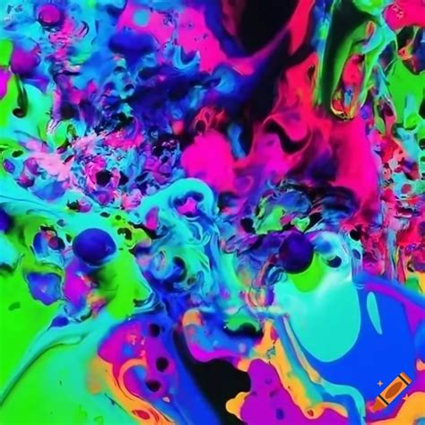 Neon color explosion art on Craiyon