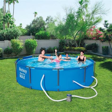 Bestway 10-ft x 10-ft x 30-in Round Above-Ground Pool in the Above ...