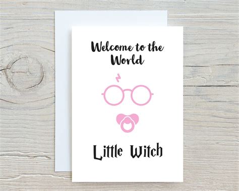 Harry Potter Theme Card for New Baby Girl. New Baby. - Etsy