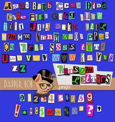 Ransom Note Cut Out Letters Clip Art PNG Collection - Etsy