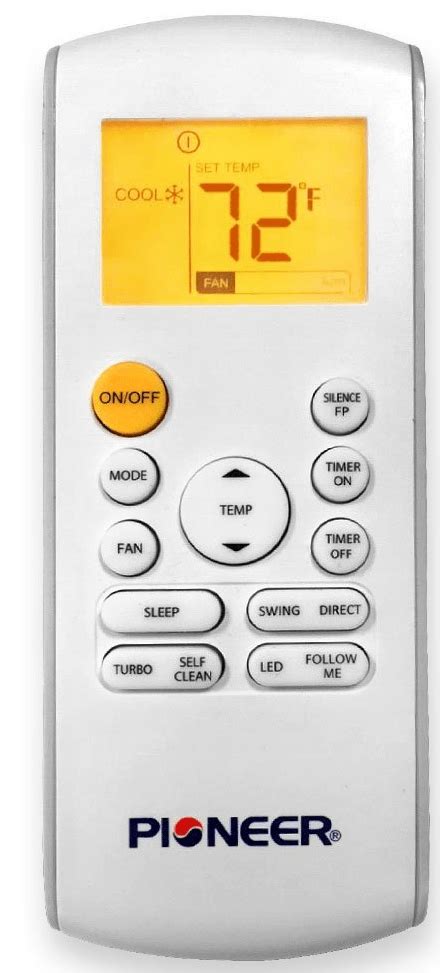 Pioneer Mini Split Remote Control Manual