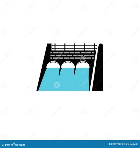 WATER DAM LOGO stock vector. Illustration of water, hydropower - 222172773