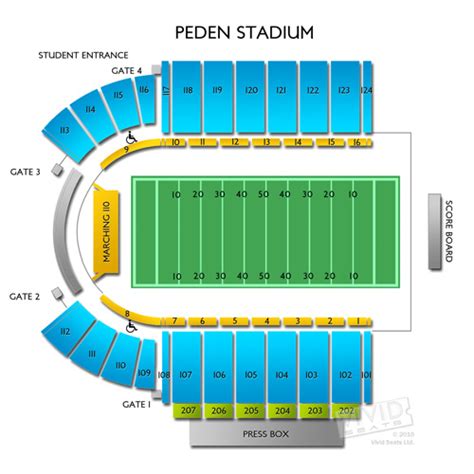 Peden Stadium Seating Chart | Vivid Seats