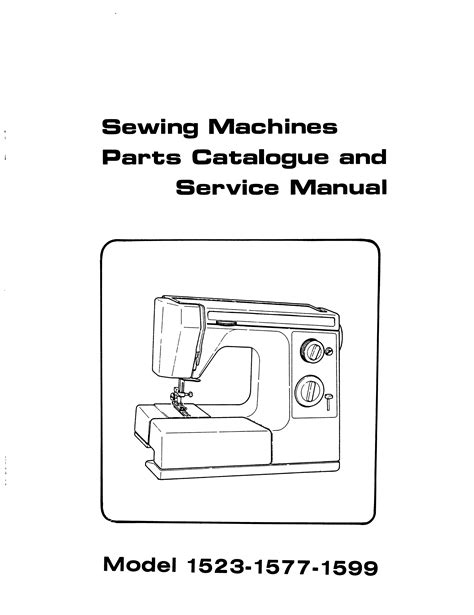 Service Manual & Parts List White 1523, 1577, 1599 Sewing Machine