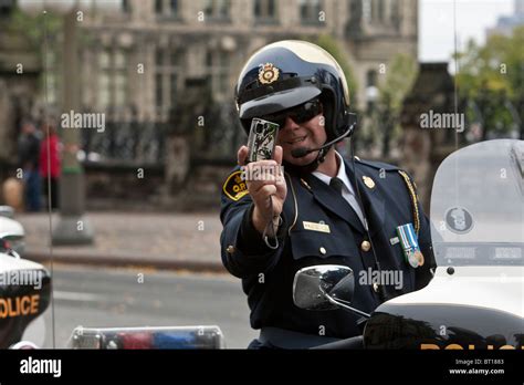 OPP Ontario Provincial Police motorcycle is seen during a police memorial parade in Ottawa ...