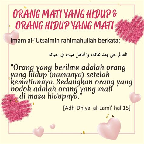 ORANG MATI YANG HIDUP DAN ORANG HIDUP YANG MATI