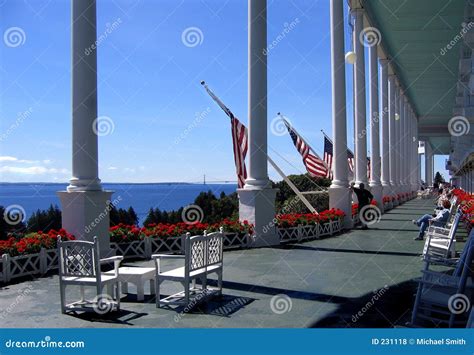 Grand Hotel front porch stock photo. Image of vintage, mackinac - 231118