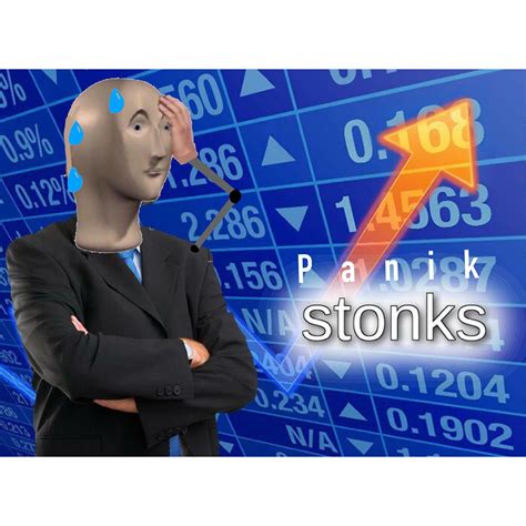 Panik stonks meme template : r/stonks