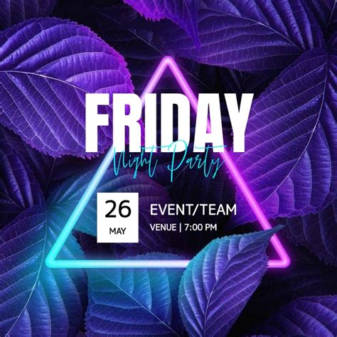 FRIDAY NIGHT PARTY Template | PosterMyWall