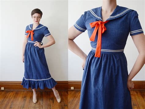 1960s Sailor Dress - XS/S