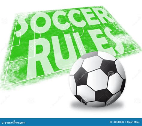 Soccer Rules Shows Football Regulations 3d Illustration Stock Illustration - Illustration of ...