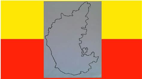 How to Draw Karnataka Map /Karnataka Map Outline . type - 1/part - 1 - YouTube