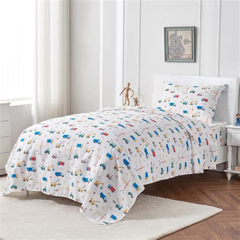 Amazon.com: SPIRITUAL COZY Cartoon Kids Twin Bed Sheets - 3 Piece Cute ...