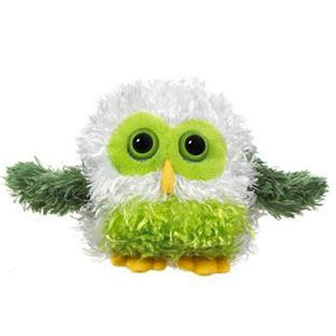 Whoorah Hoots White and Green Colored Owl Plush Toy With Sounds - By Ganz - Walmart.com ...