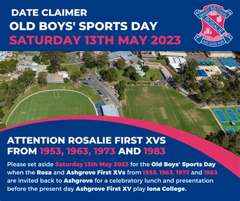 Old Boys’ Sports Day – 13 May 2023 – Rosalie Old Boys