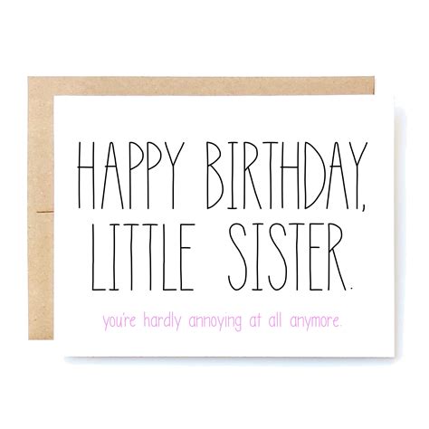 Funny Birthday Card Birthday Card for Sister Sister - Etsy